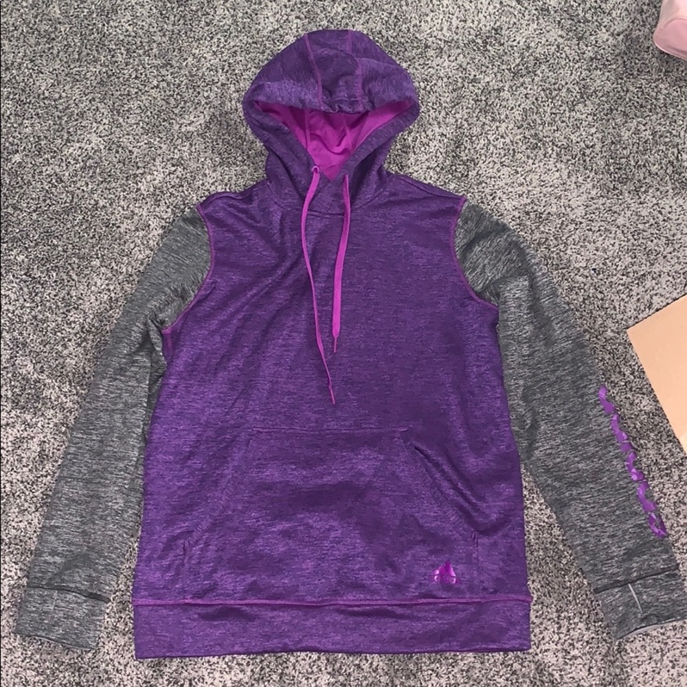 Purple and pink adidas hoodie